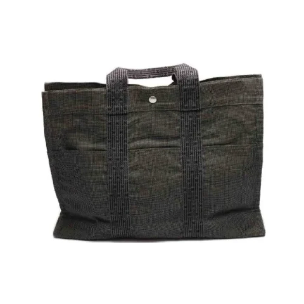 Hermès Vintage Pre-owned Canvas handbags Gray Dames