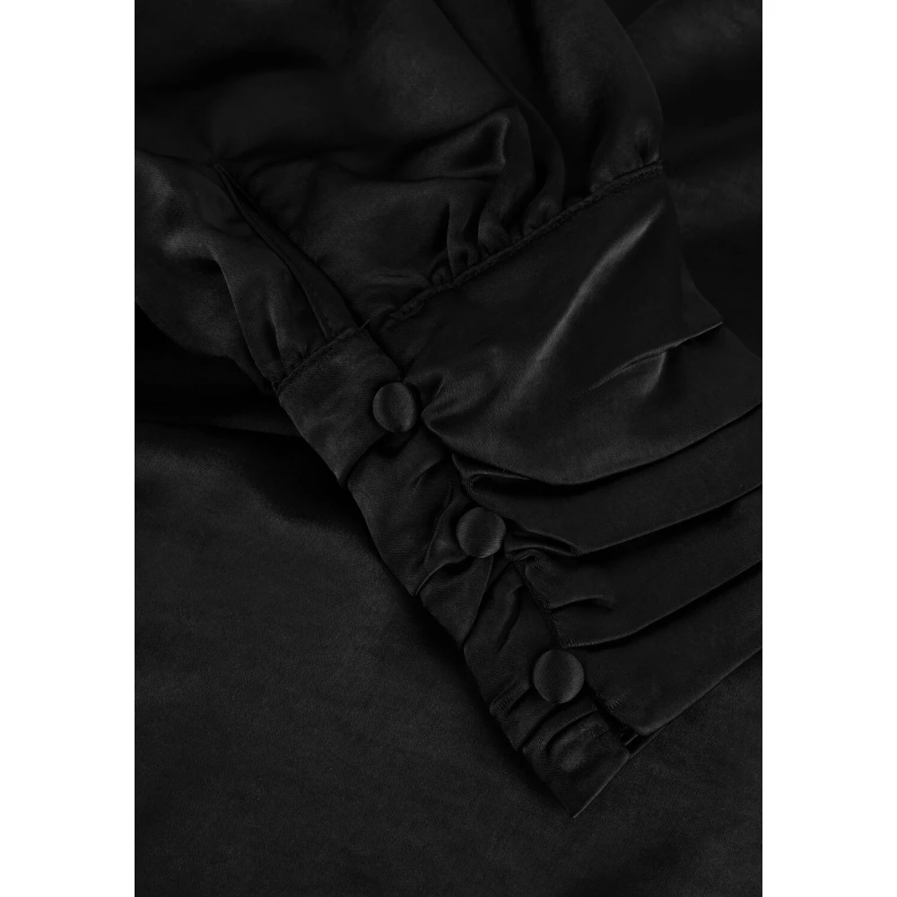 Notre-v Zwarte Wrap Top voor Vrouwen Black Dames