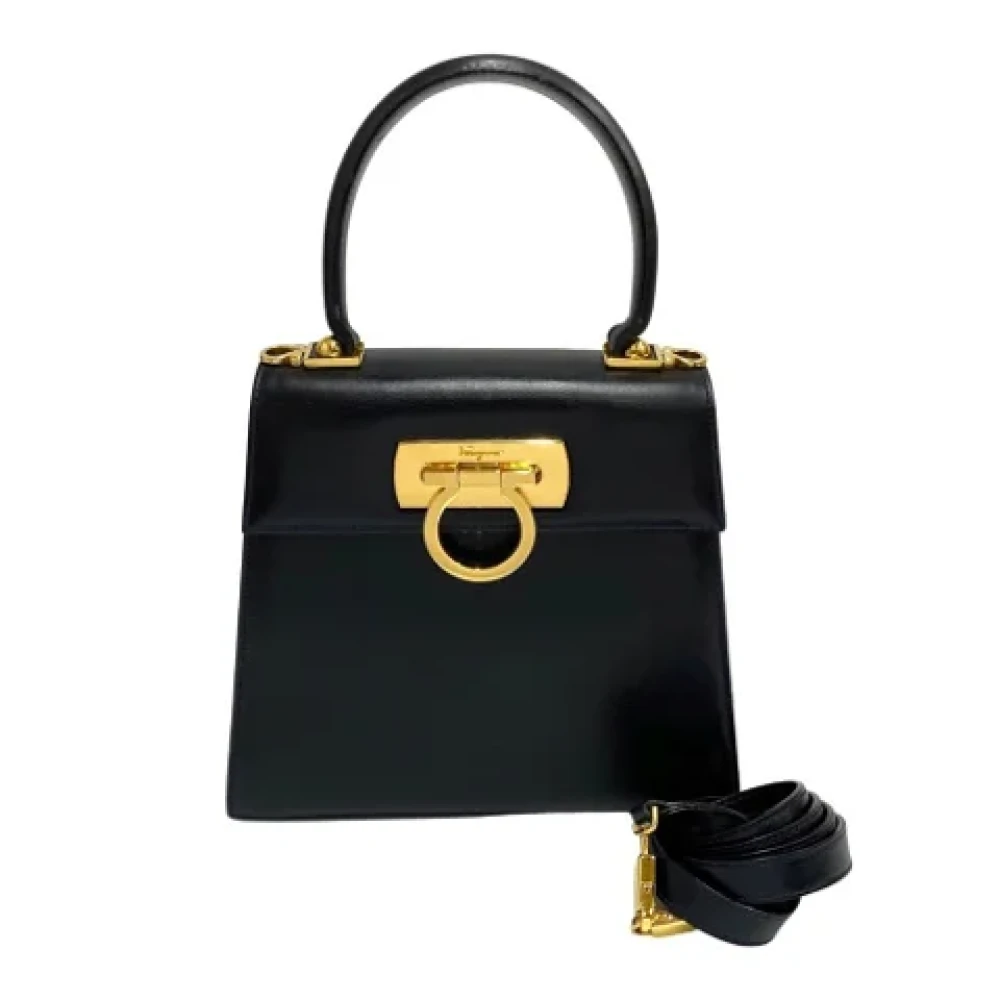 Salvatore Ferragamo Pre-owned Fabric handbags Black Dames