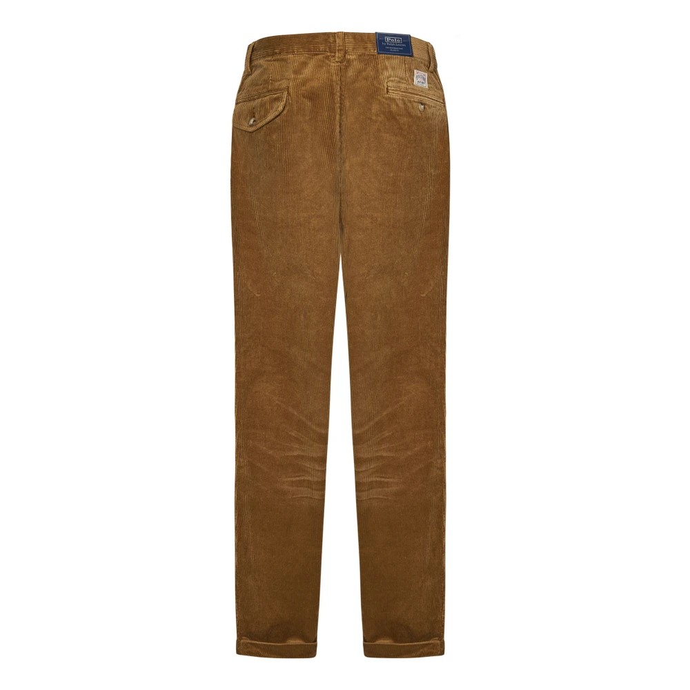 Polo Ralph Lauren Bruine Chino Broek met Dubbele Plooi Brown Heren
