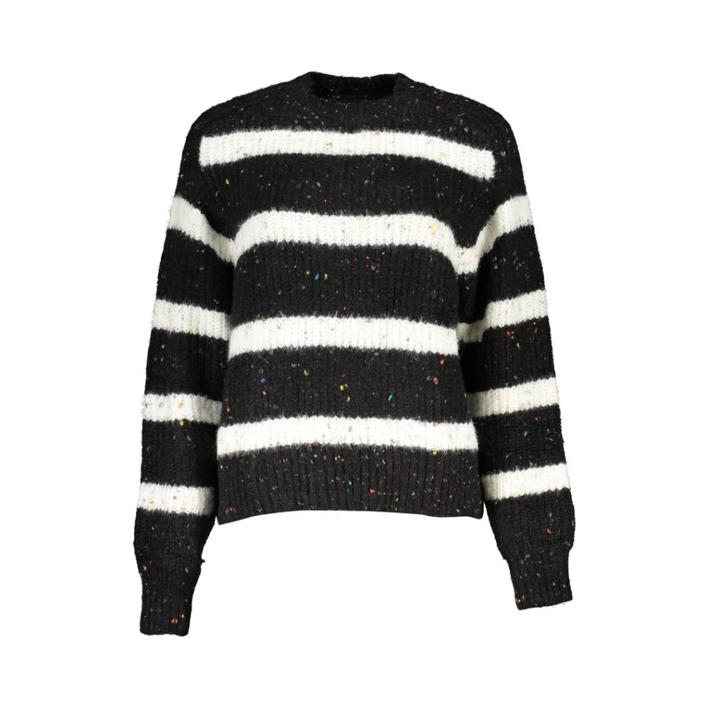 Desigual Donna Rosa/Nero Donne, Felpa + Maglione, Black Acrylic Women Sweater Turtleneck, (L) - Immagine 3