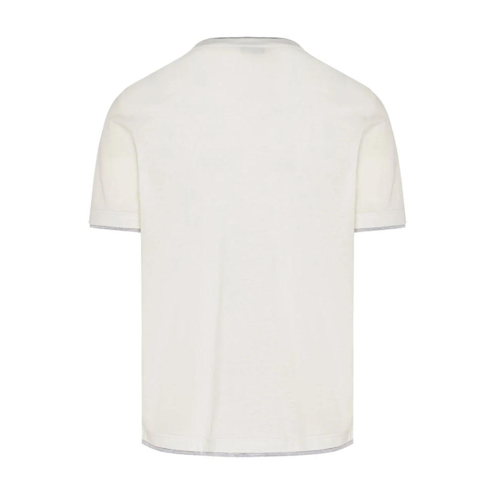 Barba Witte Stijlvolle Lichtgewicht T-shirt White Heren