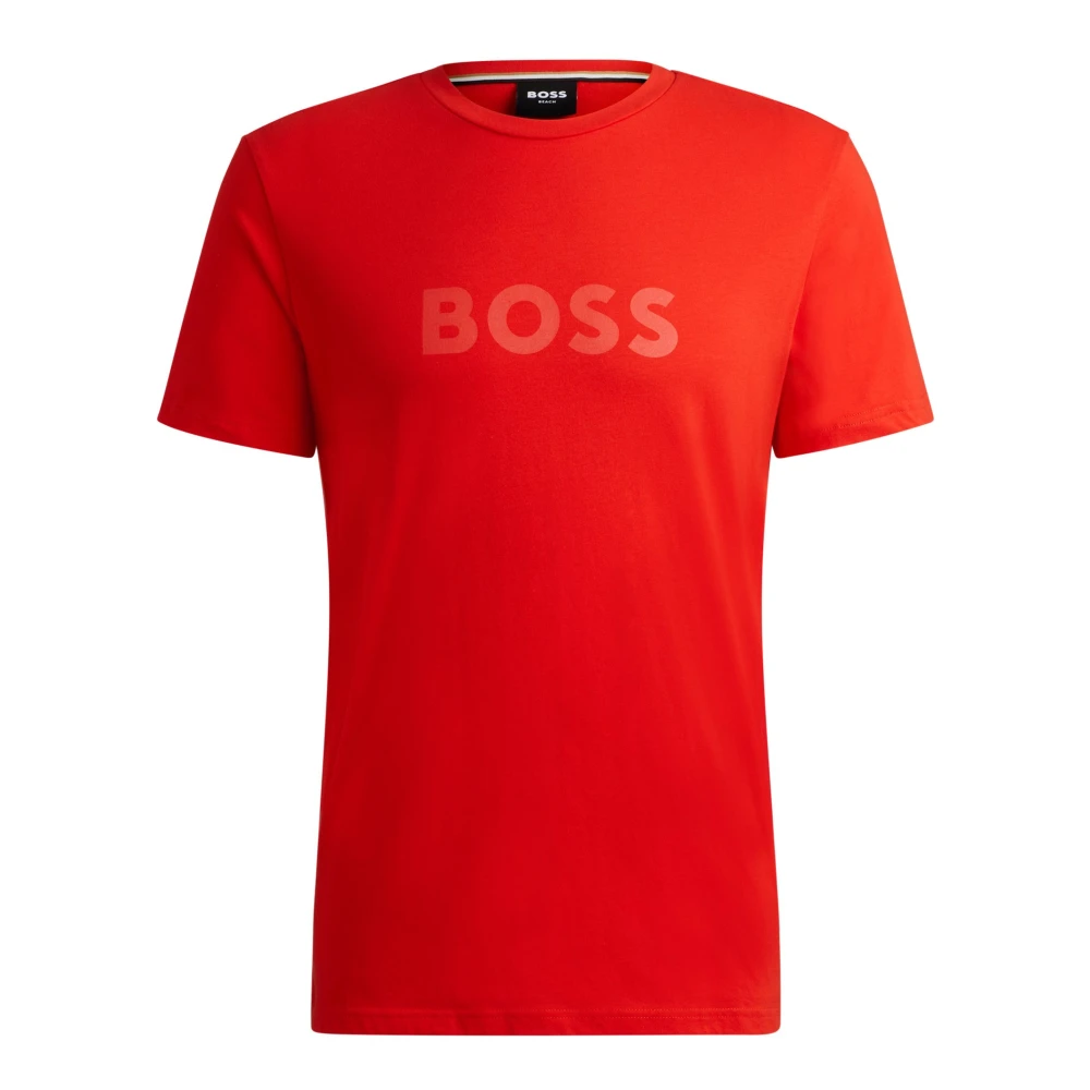 Boss Biologisch katoenen heren T-shirt Red Heren