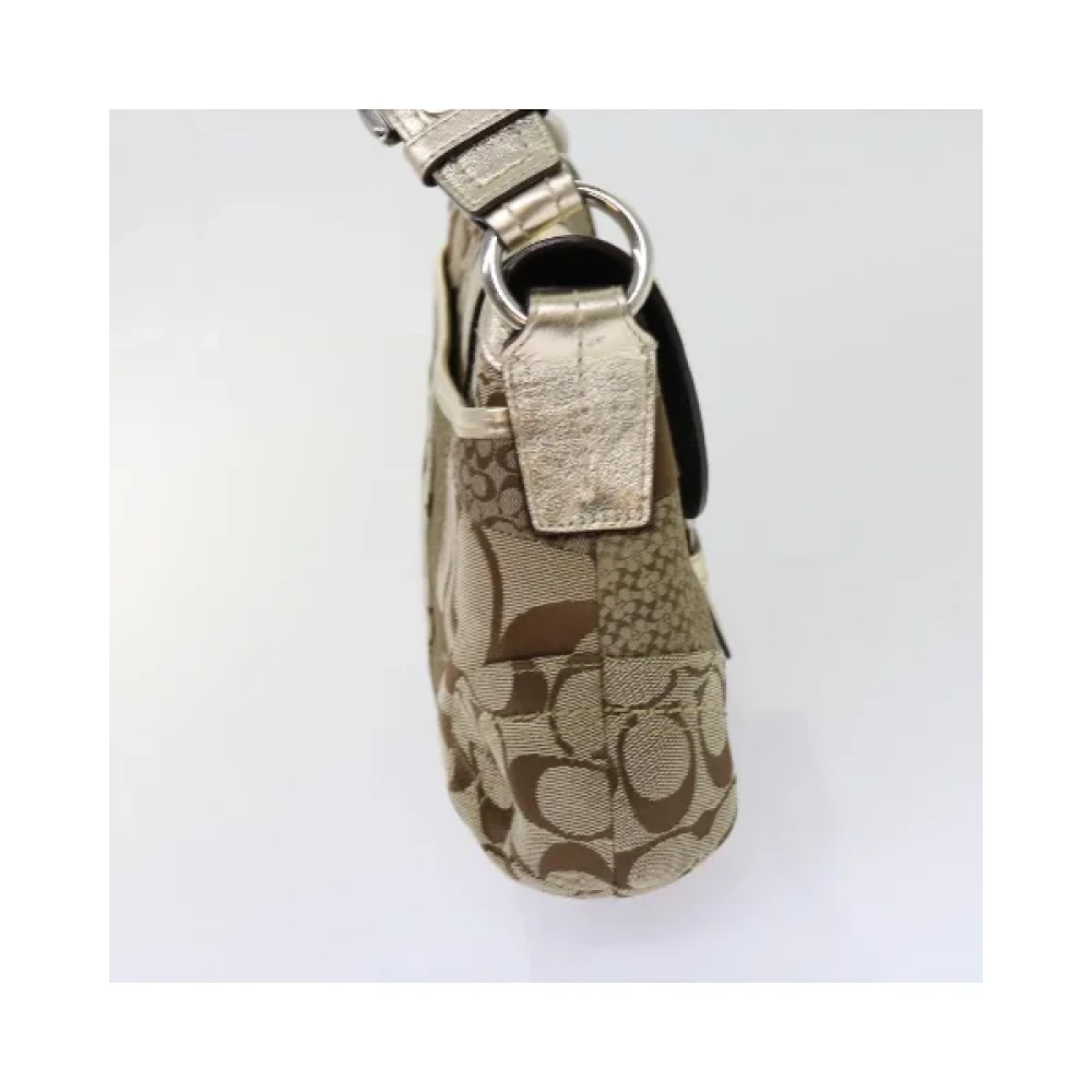 Coach Pre-owned Canvas shoulder-bags Beige Dames