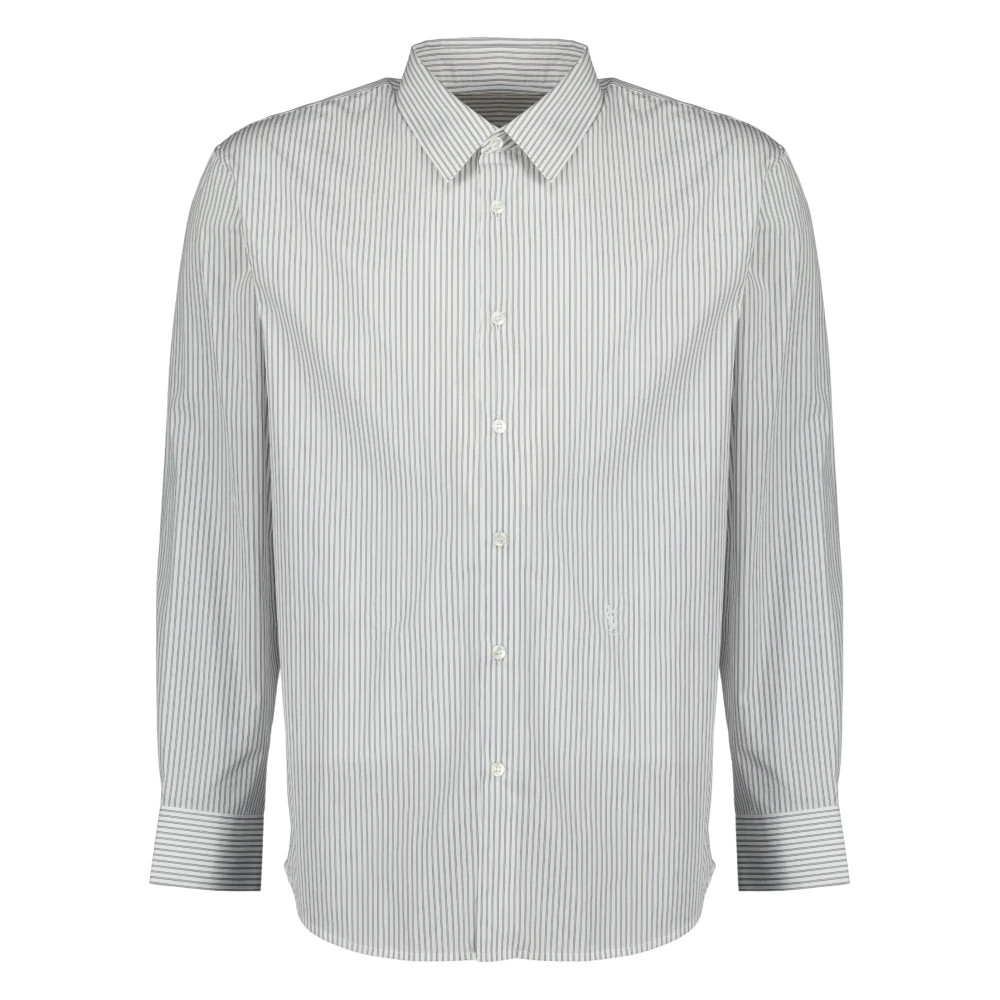 Saint Laurent Men's White Casual Shirts, L, Chemise Cassandre
