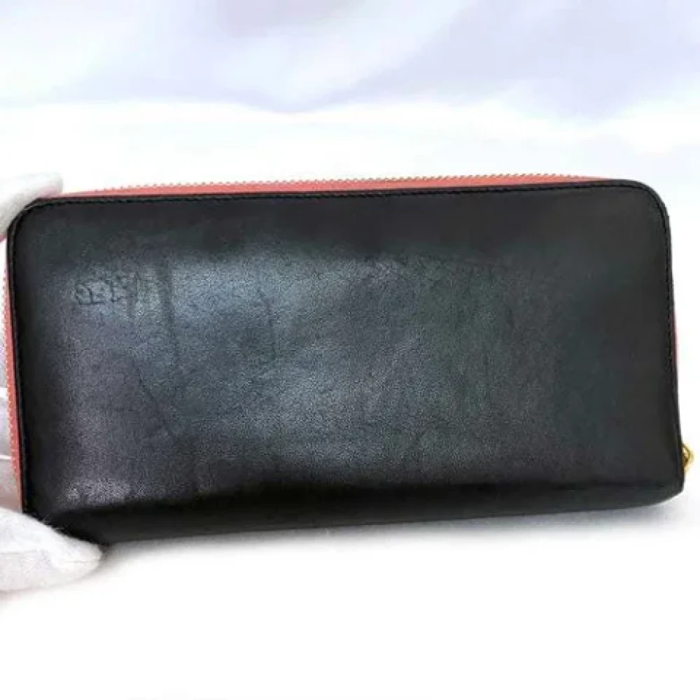 Loewe Pre-owned Leather wallets Black Dames