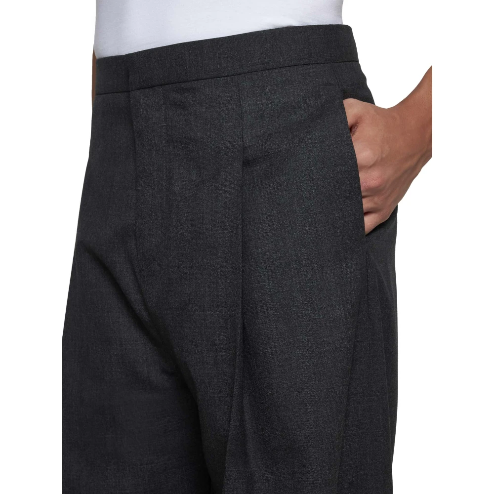Givenchy Donkergrijze wollen tailored broek Gray Heren