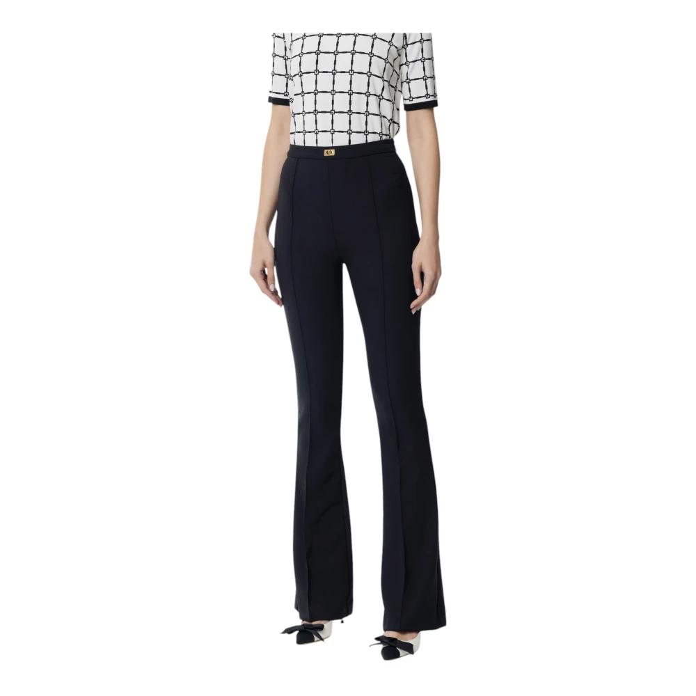 Elisabetta Franchi Stijlvolle Broek voor Vrouwen Black Dames
