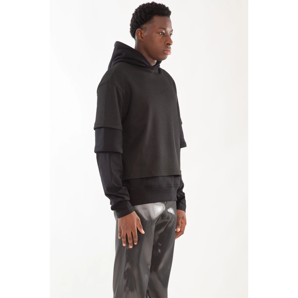 Heliot Emil 3-Laags Hoodie in Blk01 Black Heren