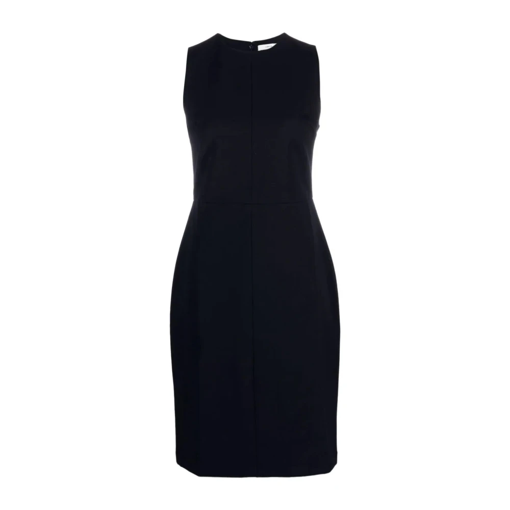 Vince Women's Blue Seamed Front Sheath Dress Extra Large