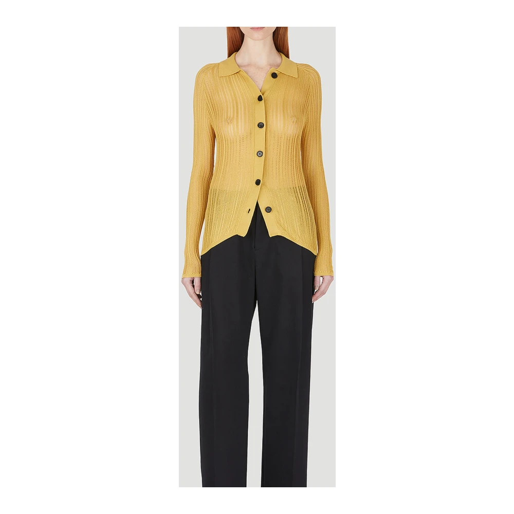 Wynn Hamlyn Hoge taille katoenen broek Black Dames