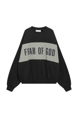 Cropped Relaxed Panelled Sweatshirt