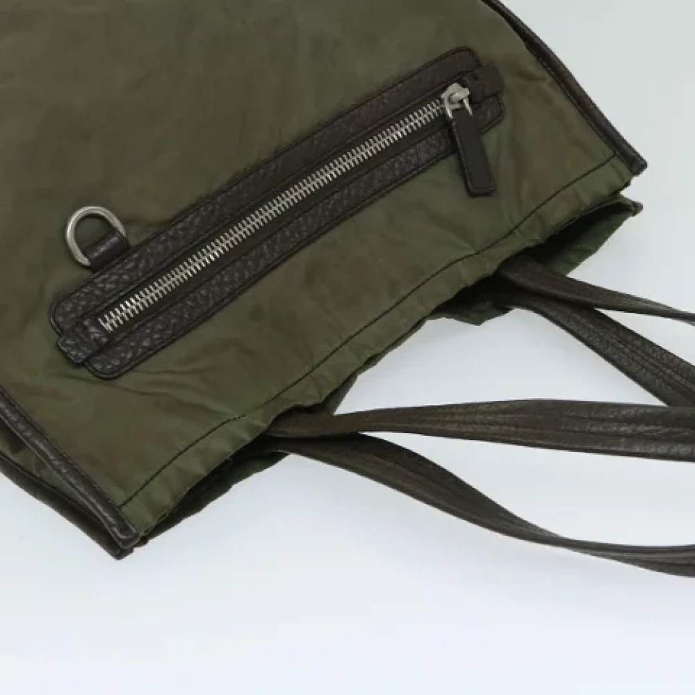 Prada Vintage Pre-owned Nylon totes Green Dames