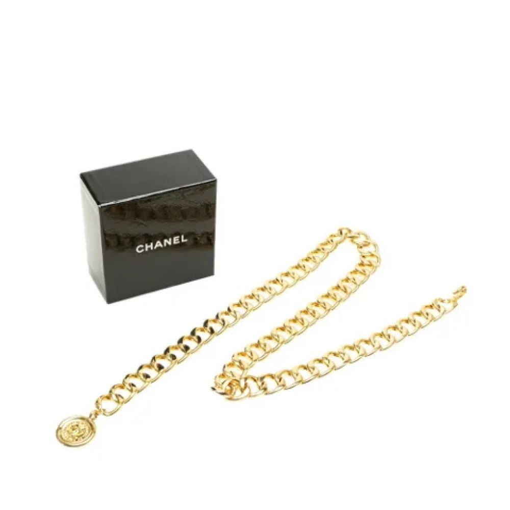 Chanel Vintage Pre-owned Metal belts Yellow Dames