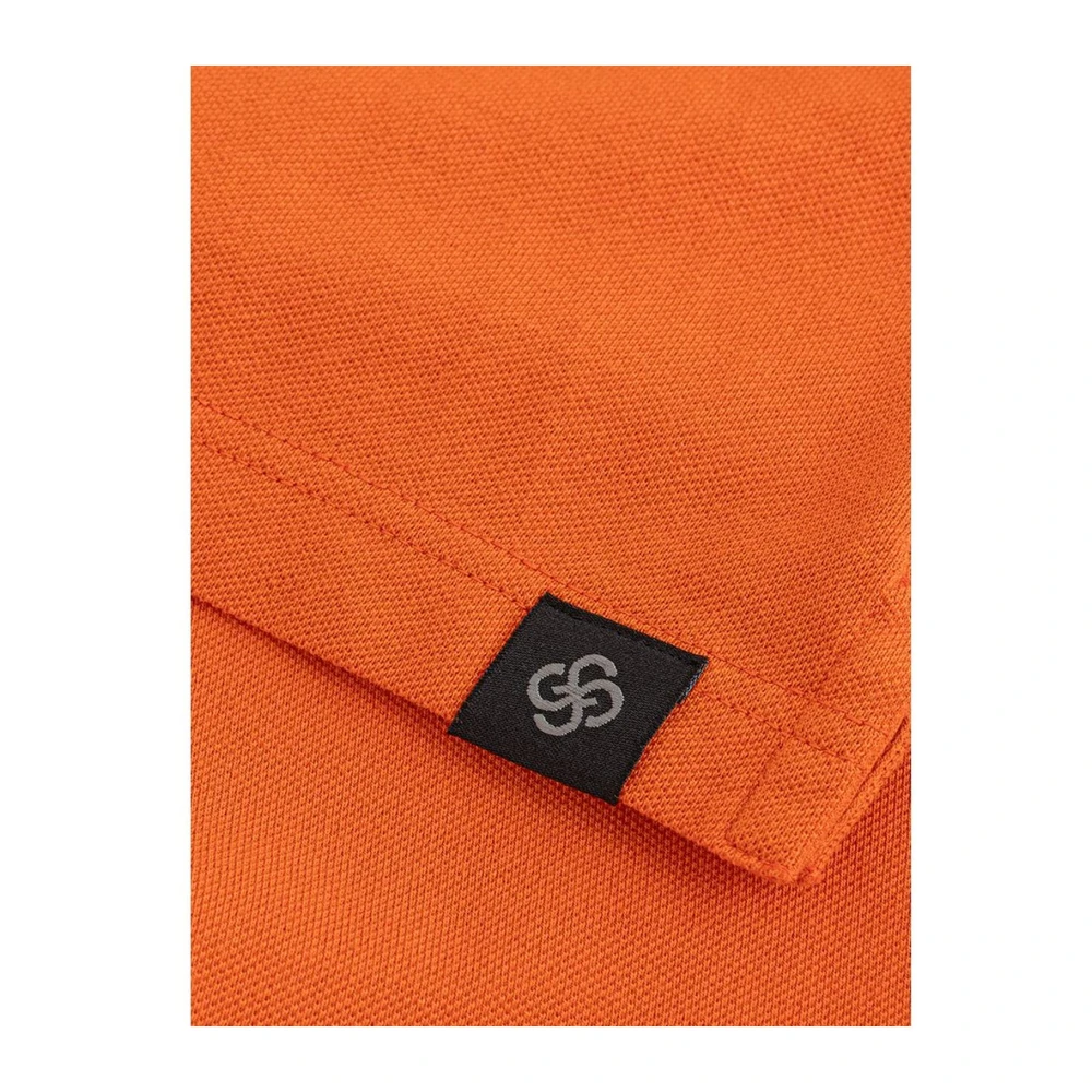 Gran Sasso Oranje Katoenen Poloshirt Orange Heren