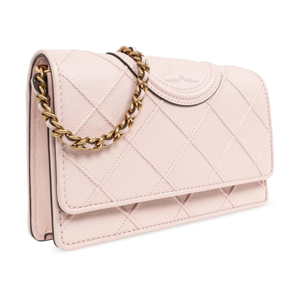 TORY BURCH Portemonnee aan een ketting Fleming Soft Pink Dames