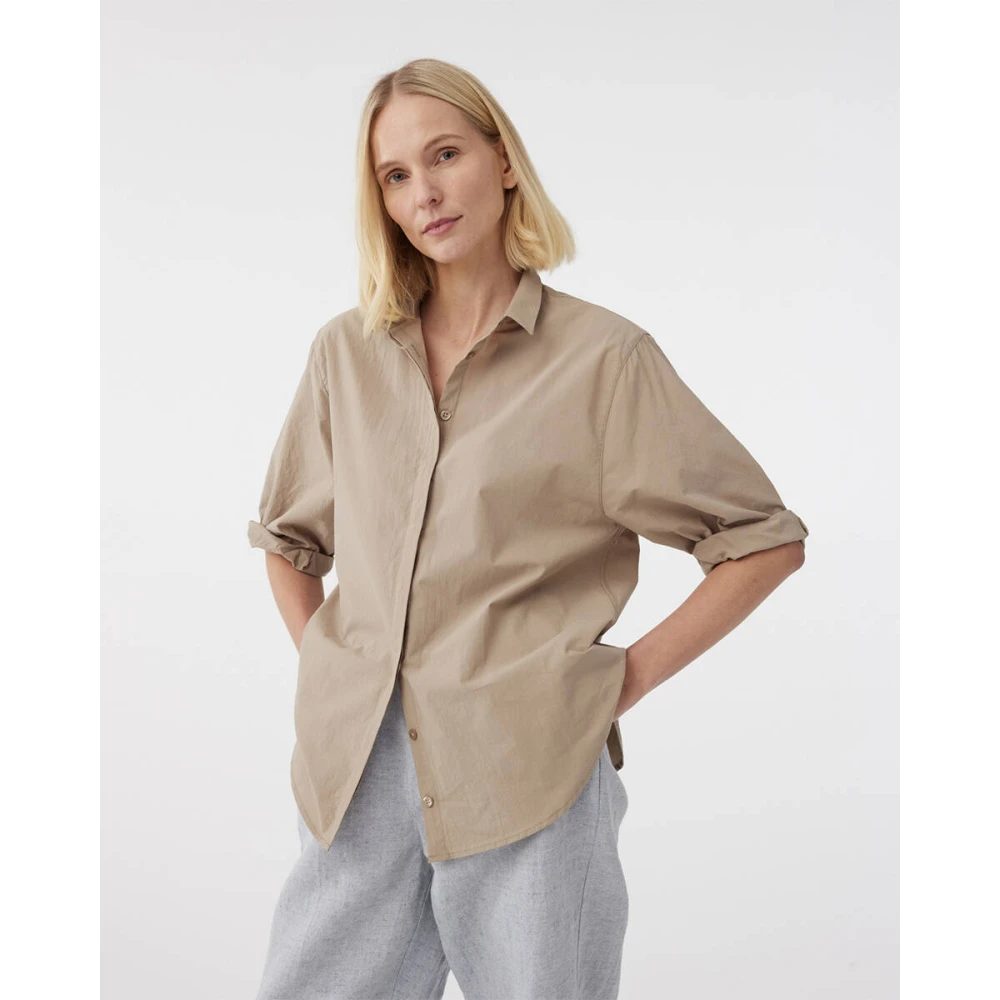Knit-ted Blouse Korte Mouw Dafne Brown Dames