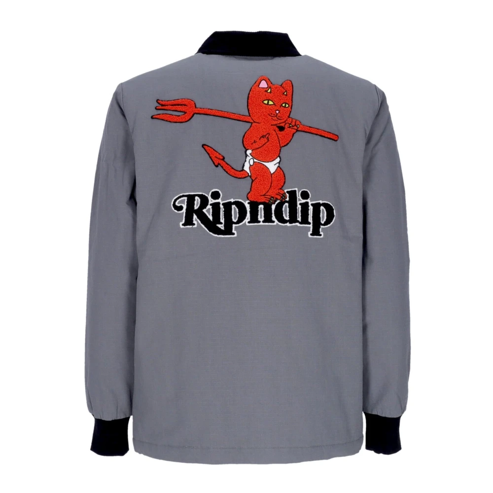 Ripndip Duivels Baby Button Down Jas Gray Heren
