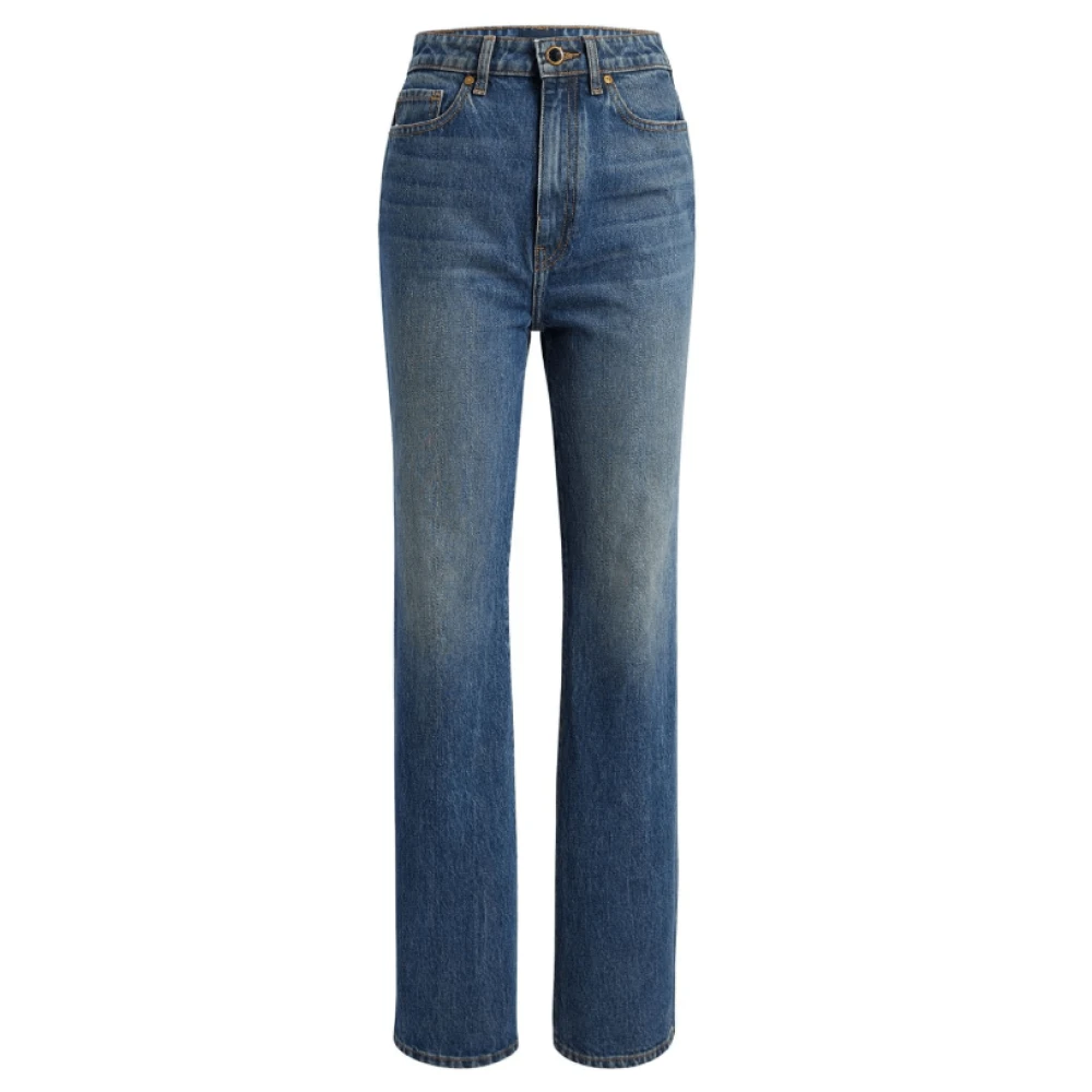 Khaite Hoge Indigo Blauwe Denim Jeans Blue Dames