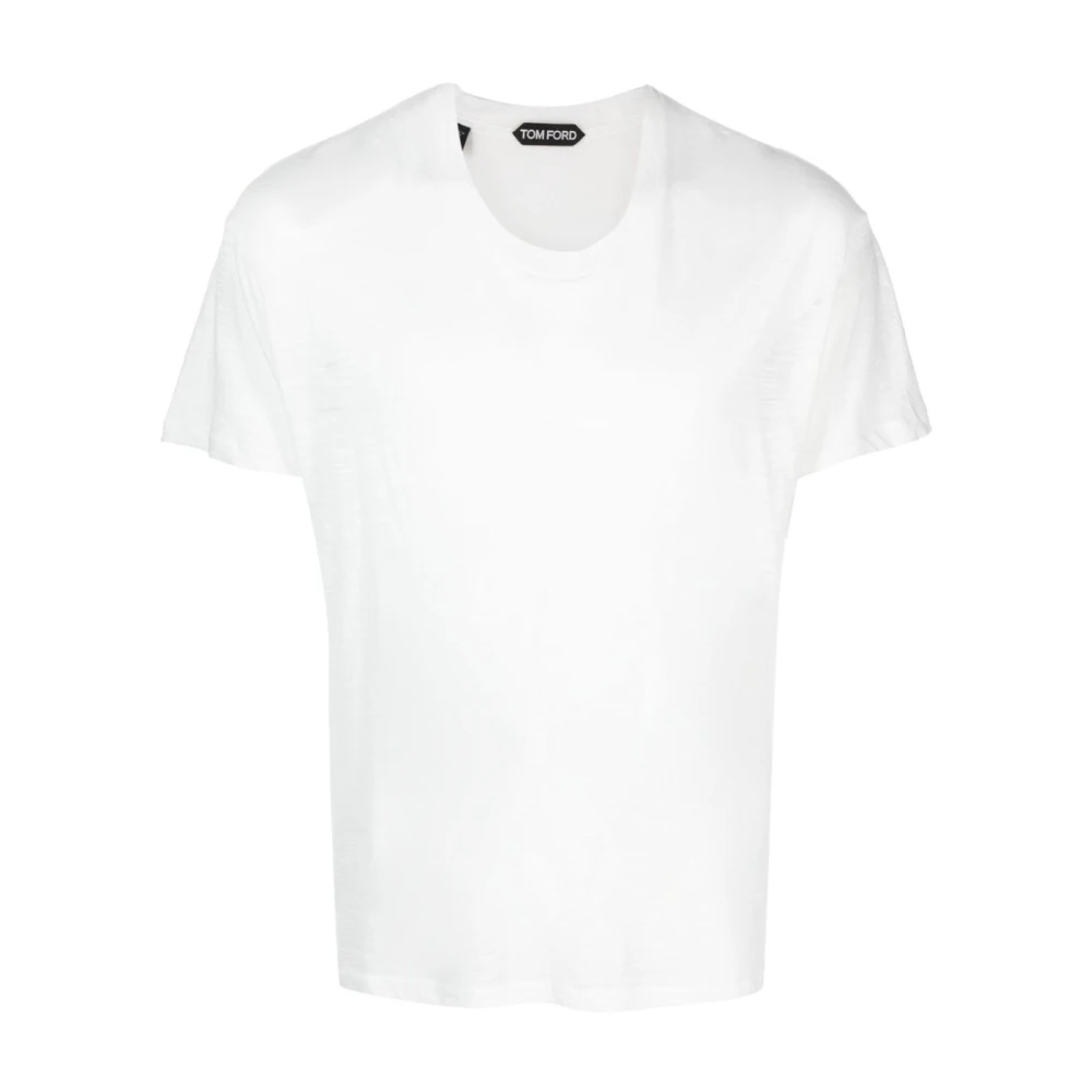 Tom Ford Men's White Cotton Blend T-Shirt