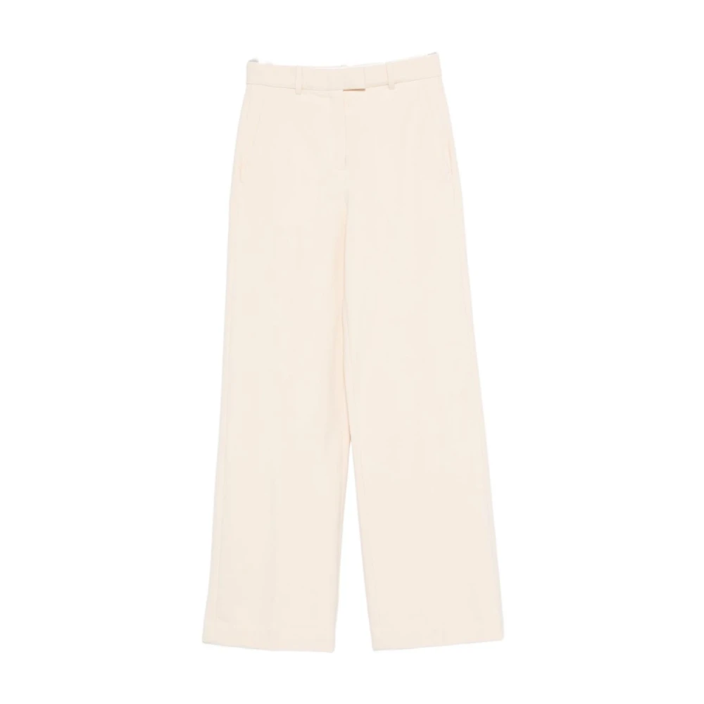 Circolo 1901 Women's Beige Wide Trousers, S, Trousers For Aw25