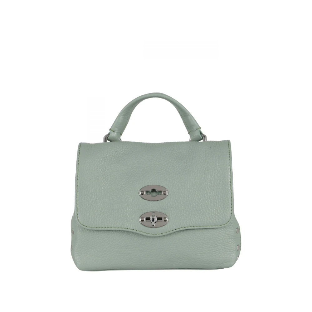 Zanellato Groene Kalfsleren Schoudertas Green Dames