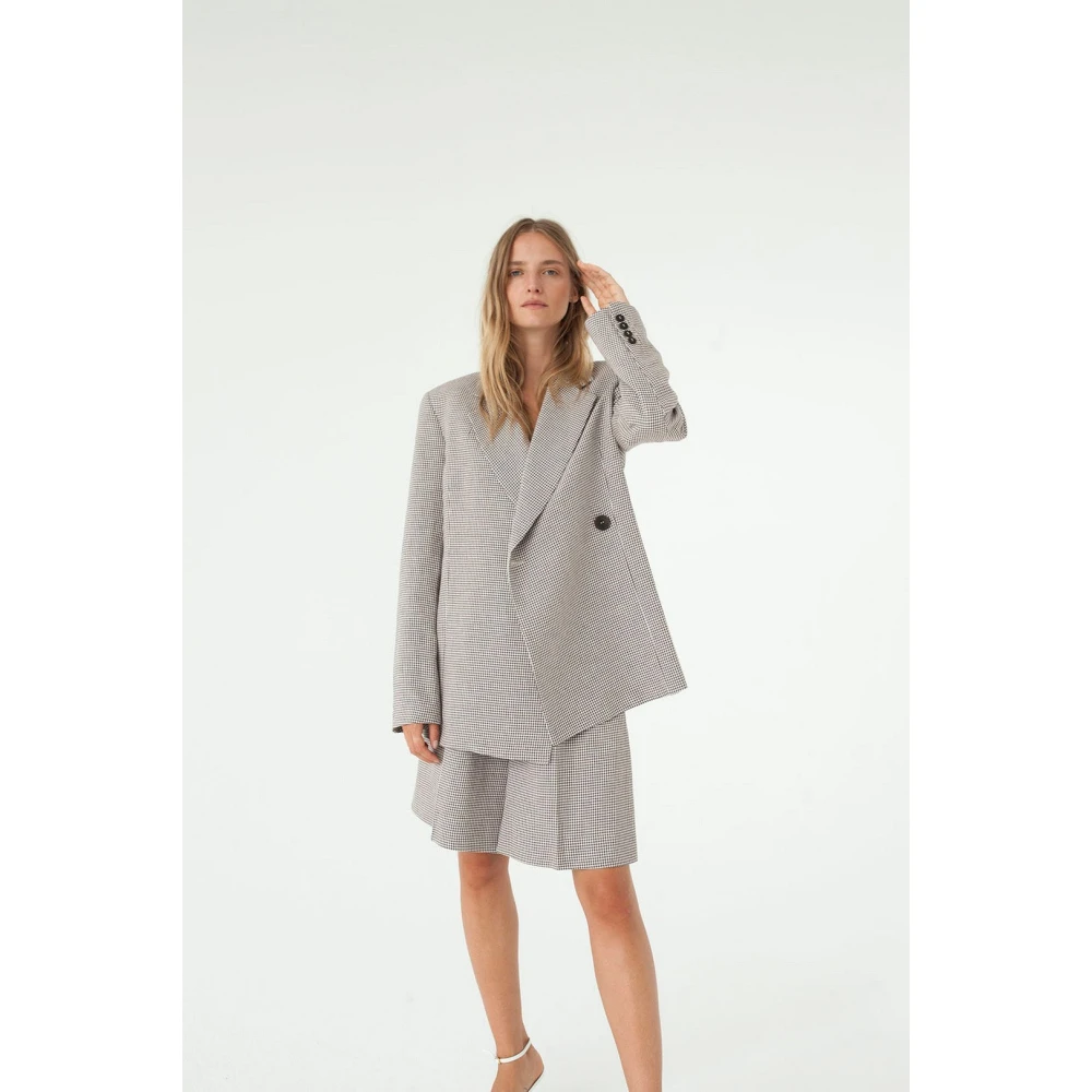 Remain Birger Christensen Butternut Com Checker Bermuda Shorts Multicolor Dames