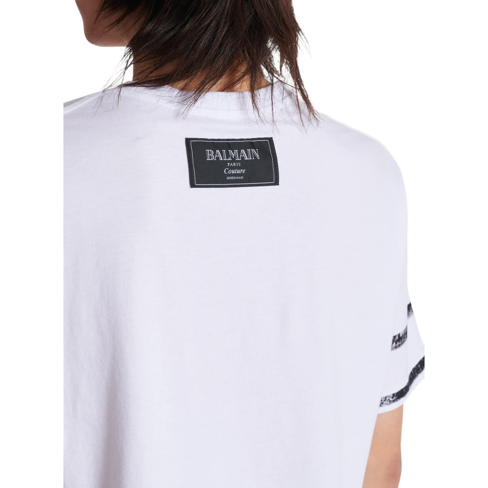 Balmain T-shirt met 'Love Letter' print White Heren