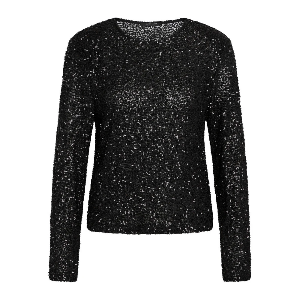 Bruuns Bazaar Zwarte Pailletten Blouse Black Dames
