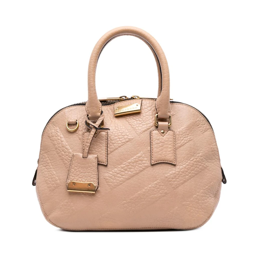 Burberry Vintage Women's Brown Pre-Owned Leather Satchel Bag