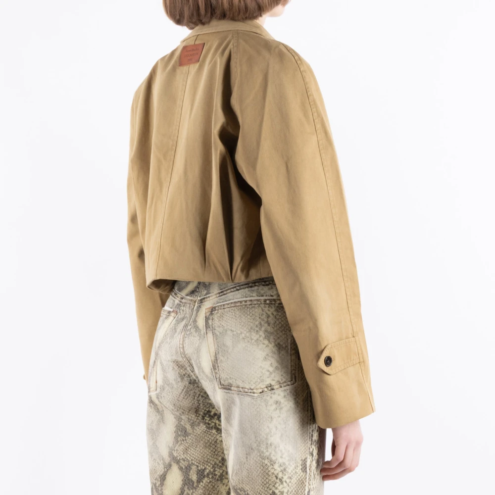 Acne Studios Oker Katoenen Jas Brown Dames
