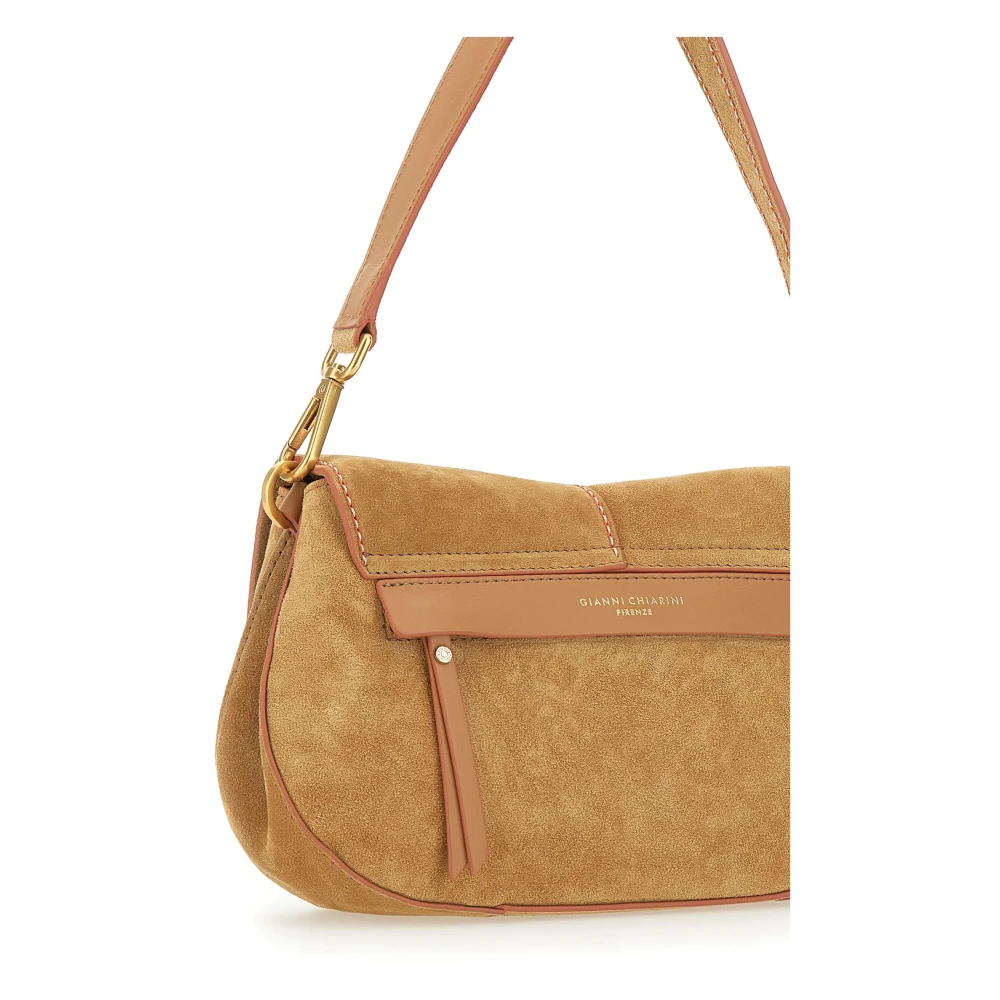 Gianni Chiarini Kameel Suède Helena Round Tas Beige Dames