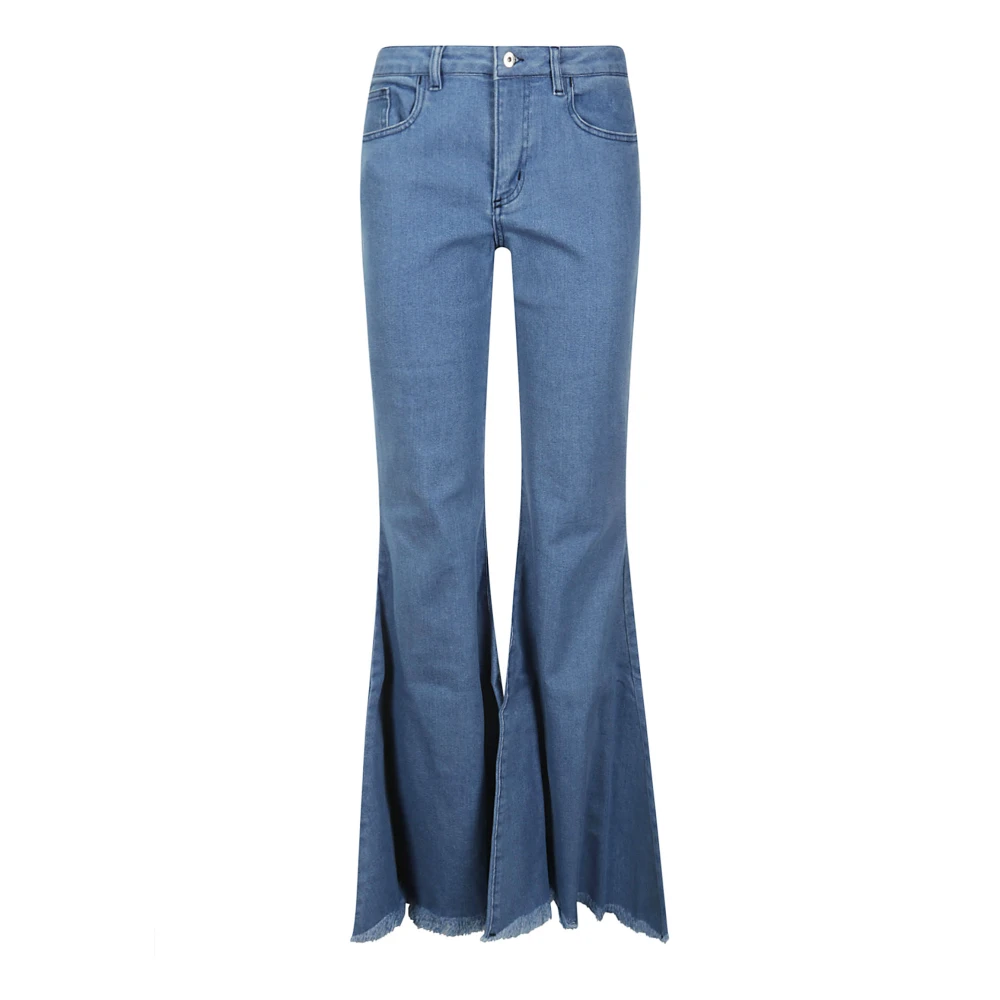 Marques' Almeida Extreme Flare Jeans Blue Dames
