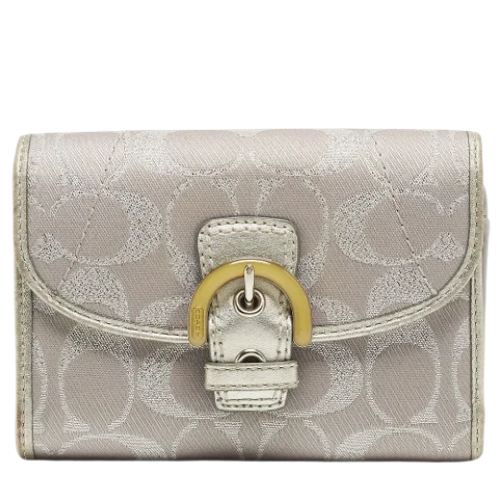 Coach Pre-owned Canvas wallets Gray Dames