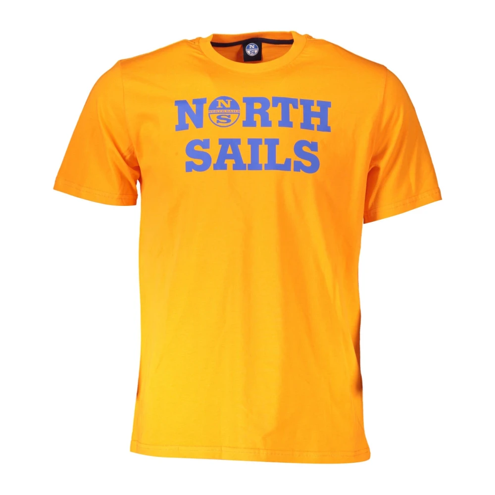 North Sails Orange T-shirt med logotyptryck Orange, Herr