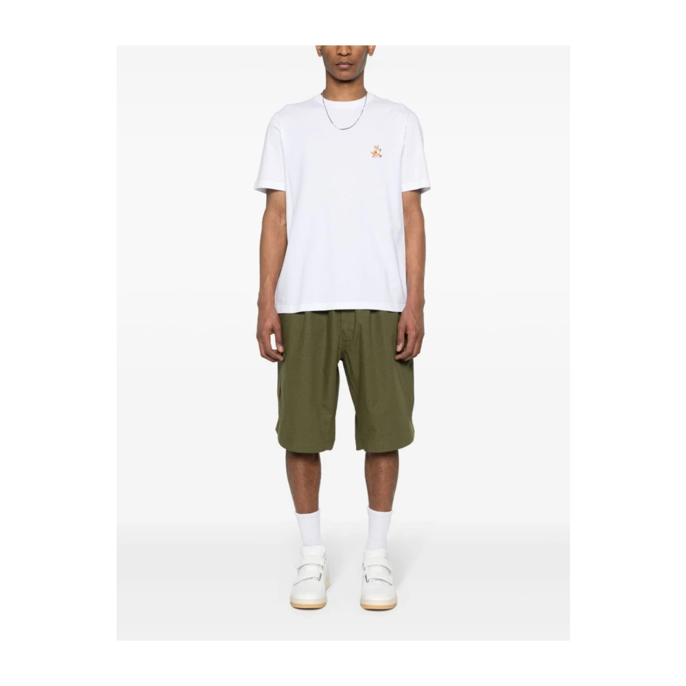 Maison Kitsuné Speedy Fox Crew Neck T-shirt White Heren