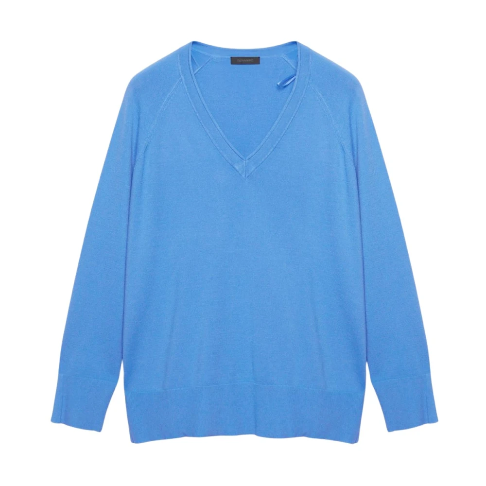 Elena Mirò V-Hals Trui Blue Dames