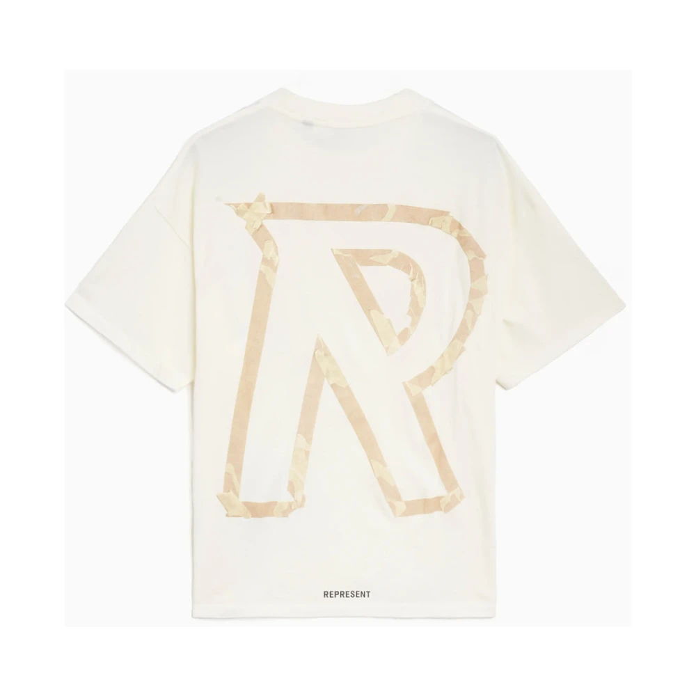 Represent Masking Tape Initial T-Shirt White Heren