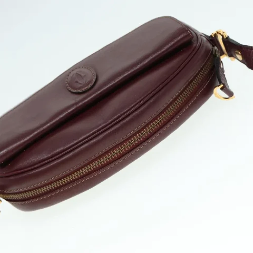 Cartier Vintage Pre-owned Leather shoulder-bags Red Dames