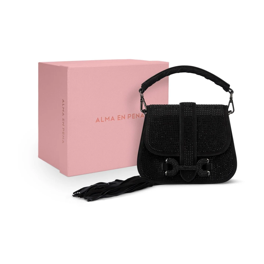Alma en Pena Handtas bedekt met glitter Black Dames