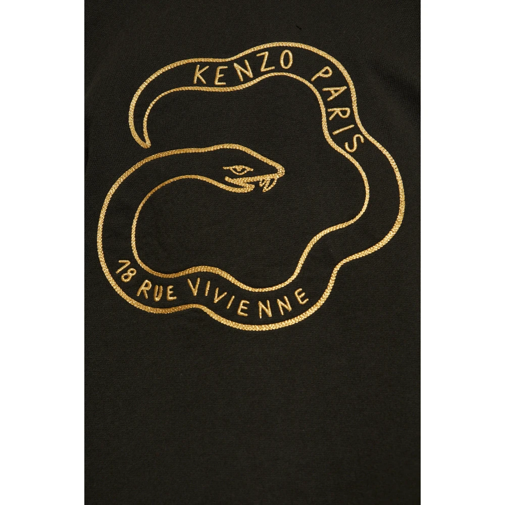 Kenzo Sweatshirt met geborduurd logo Black Heren