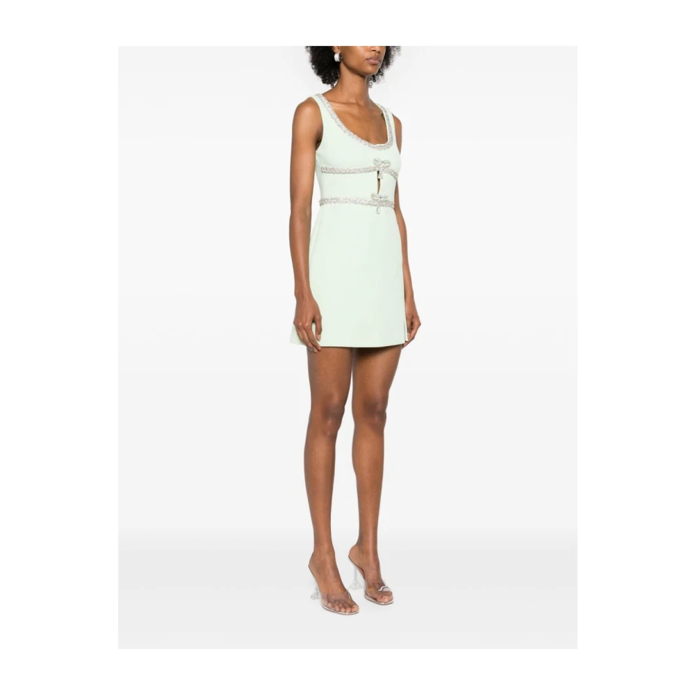 Self Portrait Elegante Groene Jurk Aw24 Green Dames