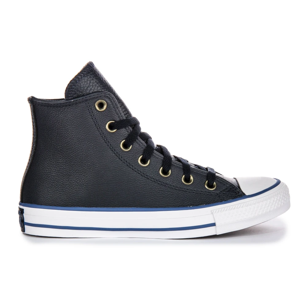 Converse Men's Blue Sneakers, 5 Uk, Navy White Leather High Top Trainers
