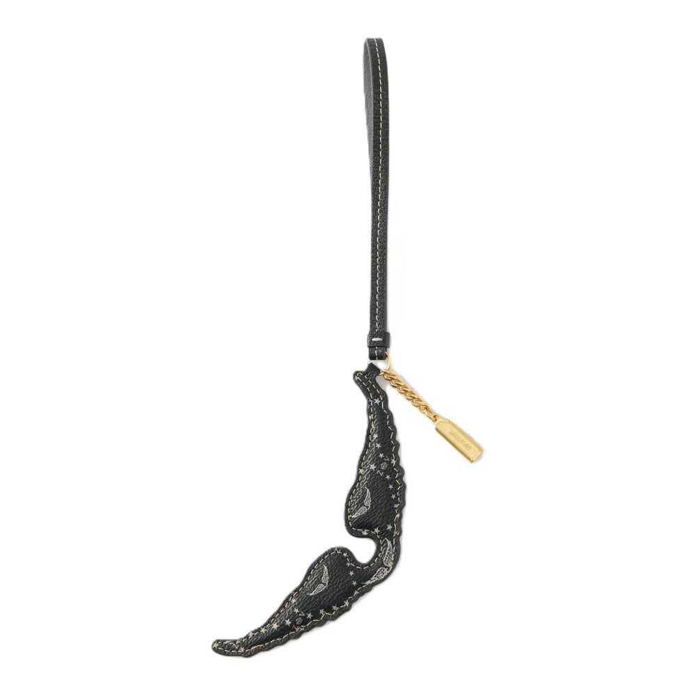 Zadig & Voltaire Women's Black Z Wings Monogram Keyring - Keychains - One Size - Accessories