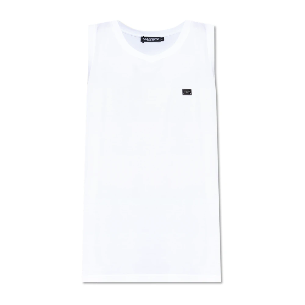 Dolce & Gabbana Mouwloos T-shirt White Heren