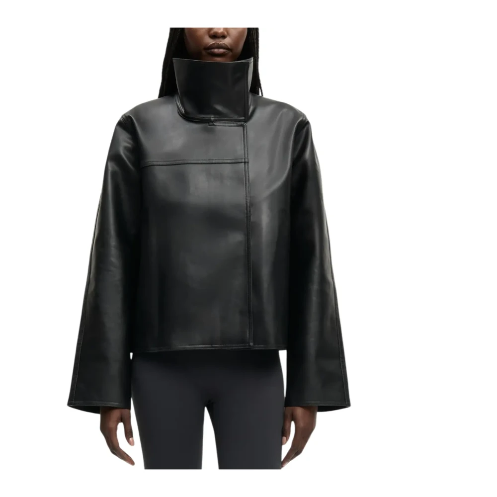 Samsøe Samsøe Black Leather Jackets - Female - Leather Jackets - M - Jackets