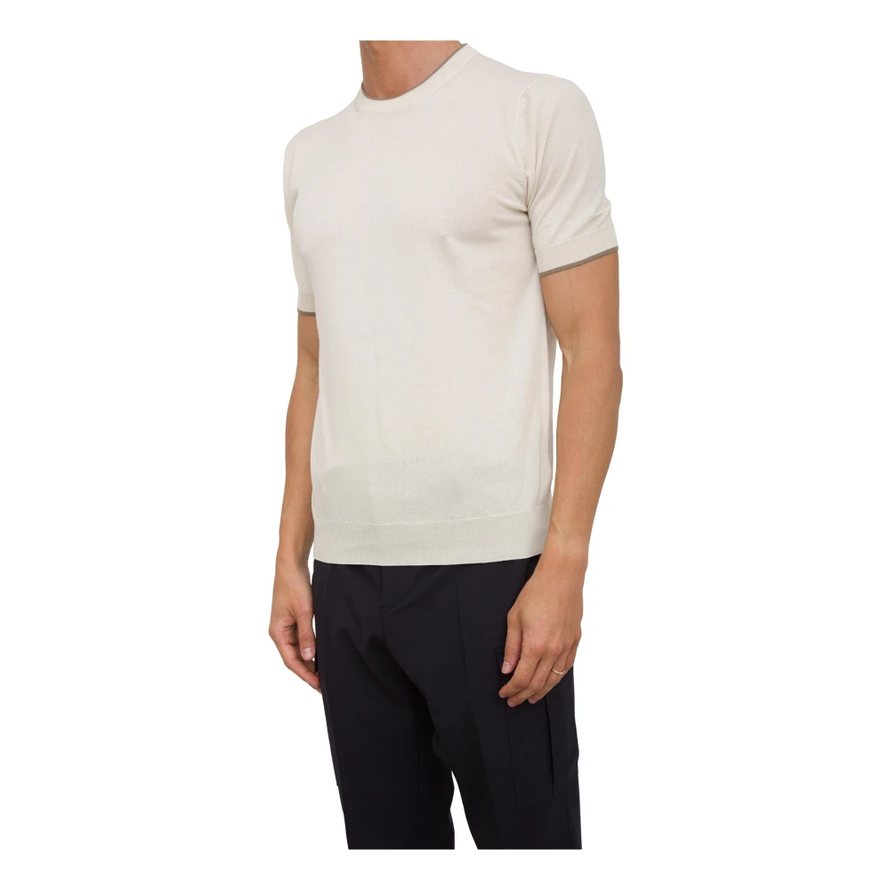 PESERICO Stijlvolle Gebreide Top Beige Heren
