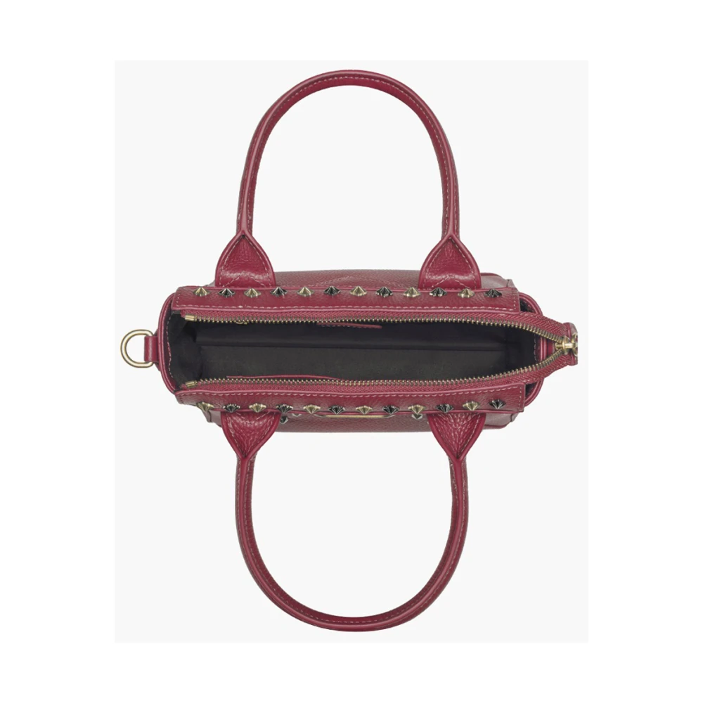 La Carrie Rode Frivole Kleine Leren Handtas met Studs Red Dames