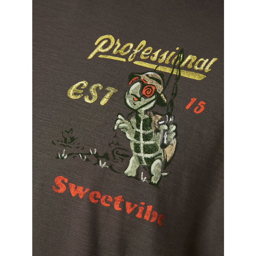 BOB Italiaans Katoenen T-shirt Gray Heren