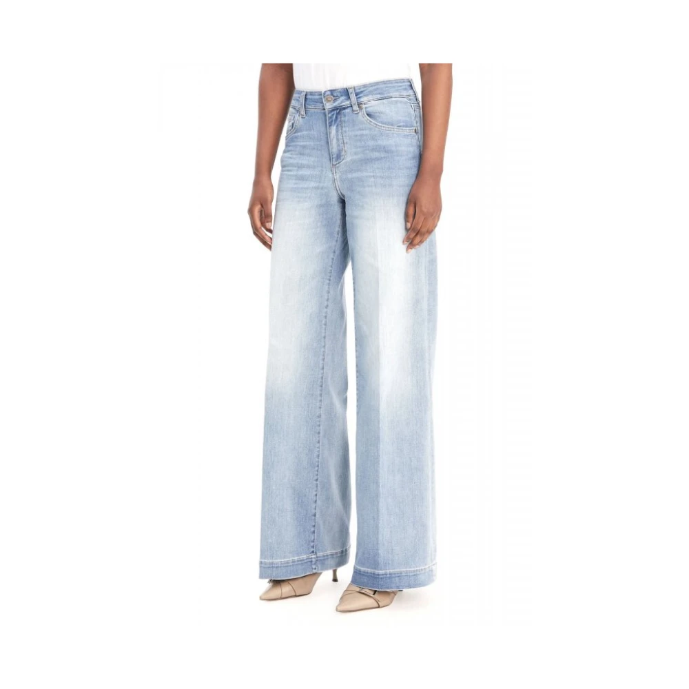 Liu Jo Vrouw Blauw Jeans Dames, W31, Denim, Wide Jeans